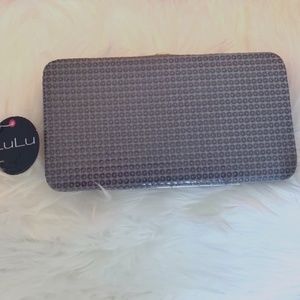 LULU Faux Croc / Alligator Dark Grey Slim Wallet!!